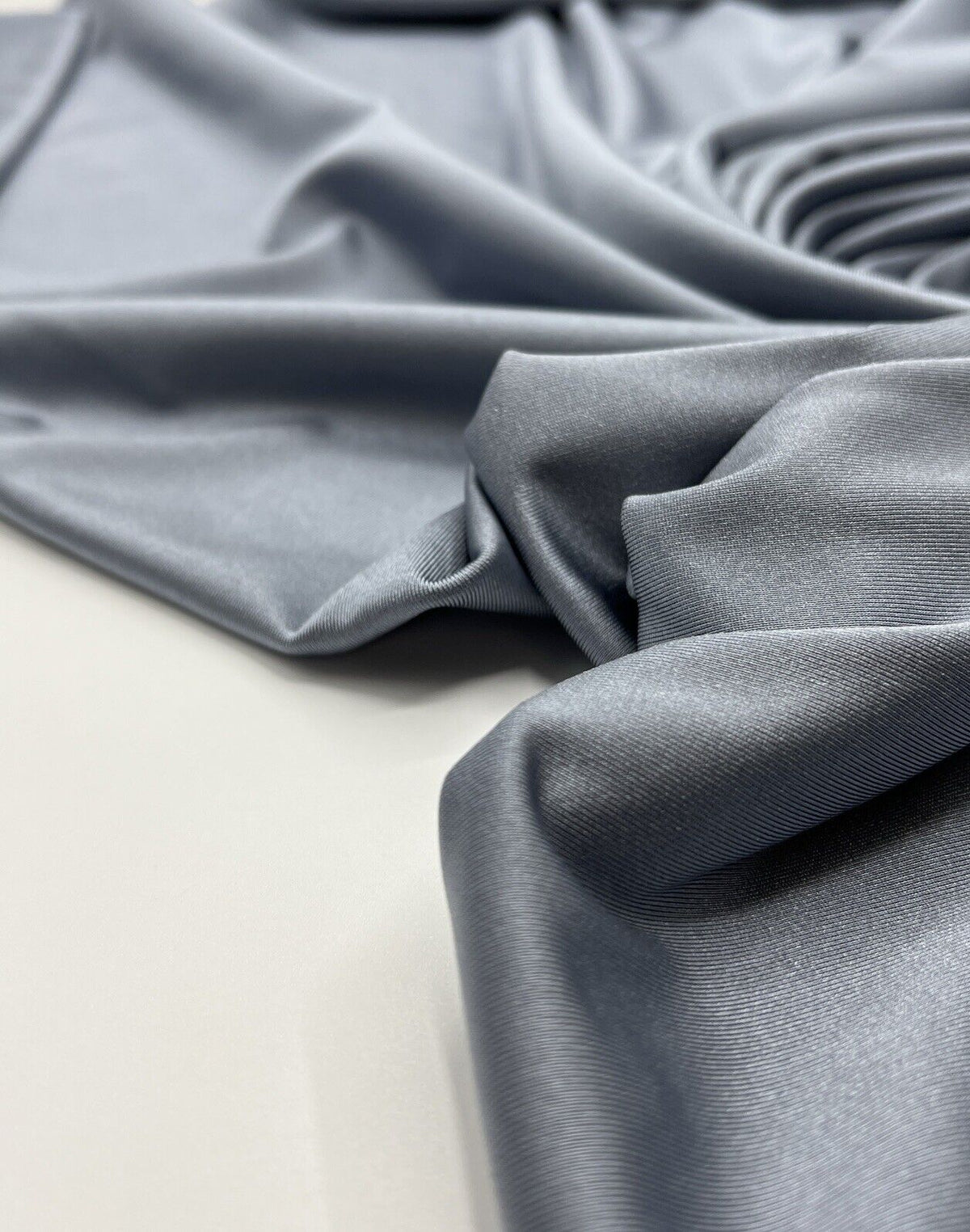 Grey Blue Tint Swimwear / Sportswear 4 Way Stretch Fabric