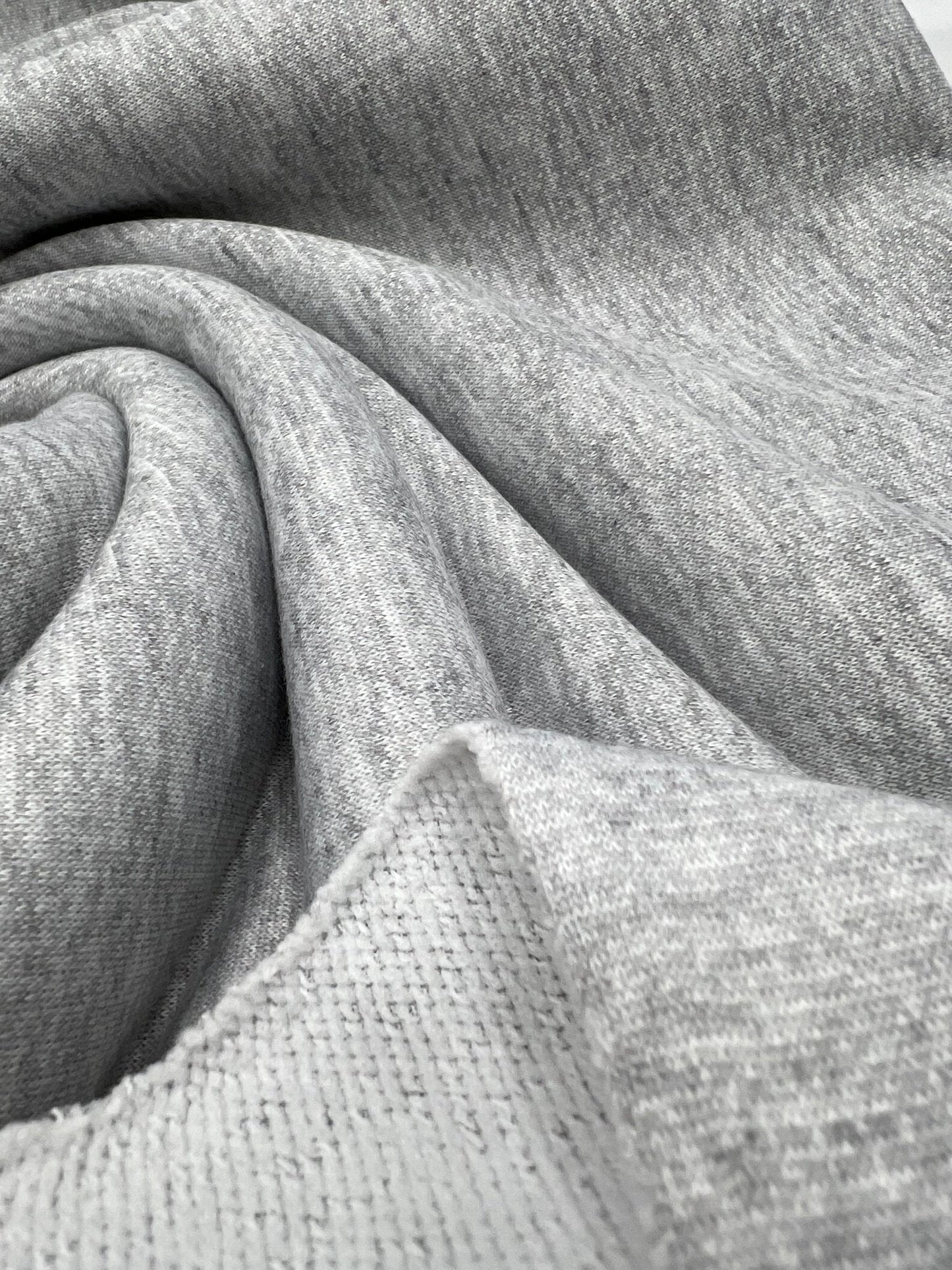 Grey Thick French Terry Loopback Fabric