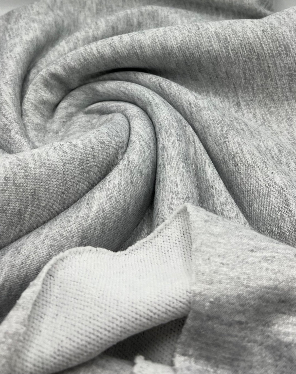 Grey Thick French Terry Loopback Fabric