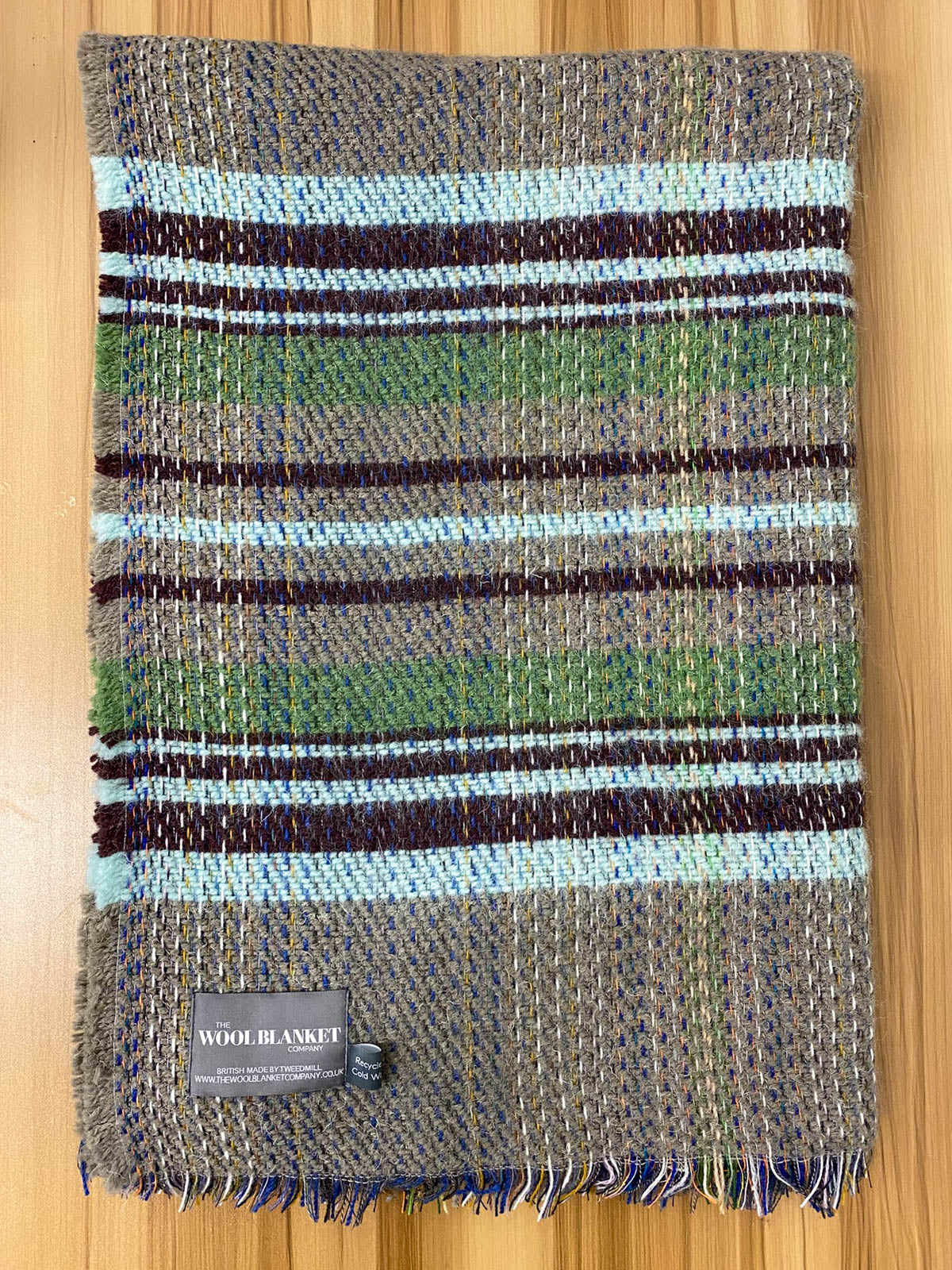 Small Checked Random Recycled Wool Blanket