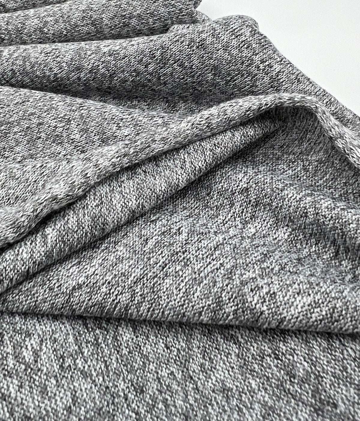 Grey Melange Knit Stretch Fabric