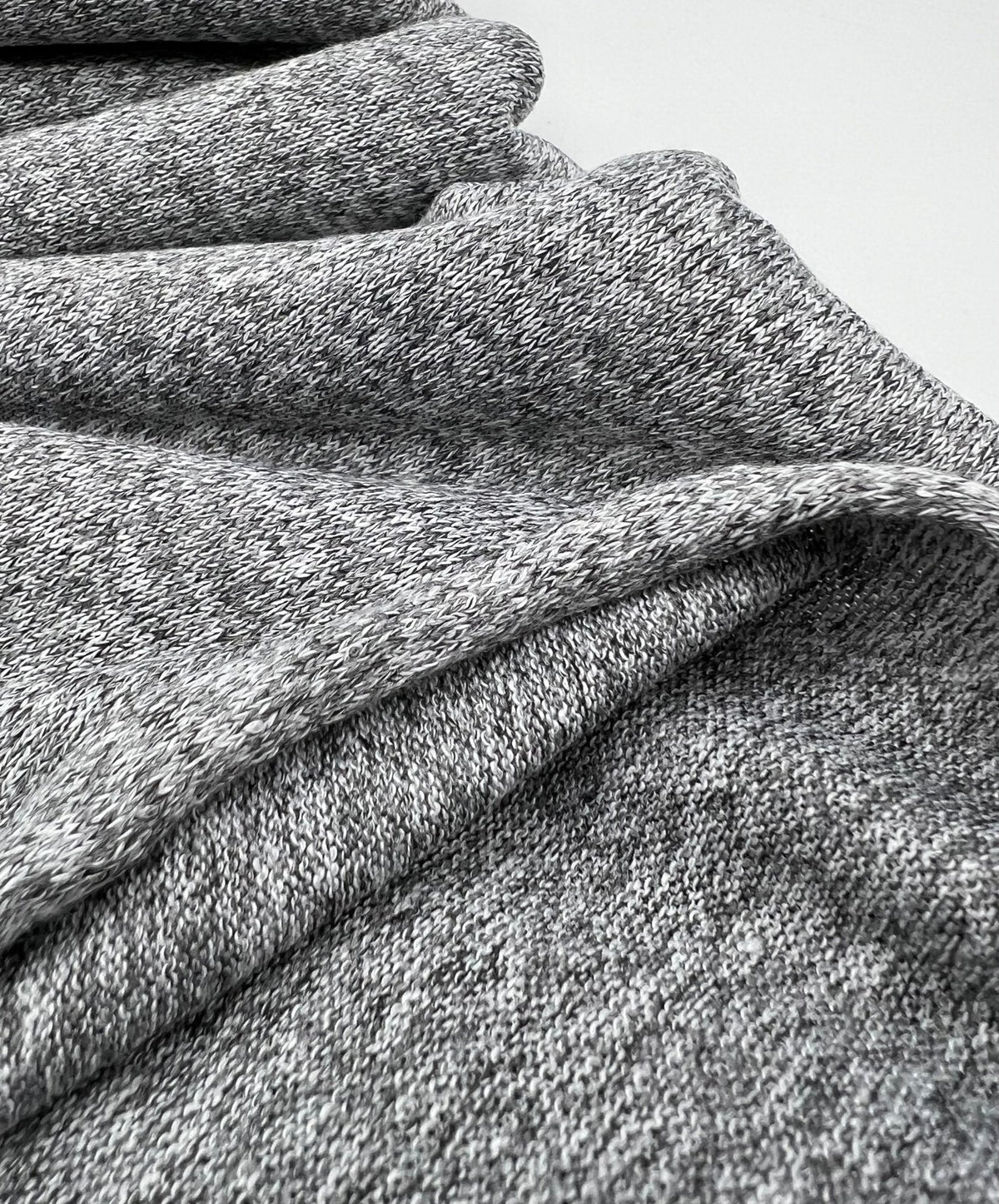 Grey Melange Knit Stretch Fabric