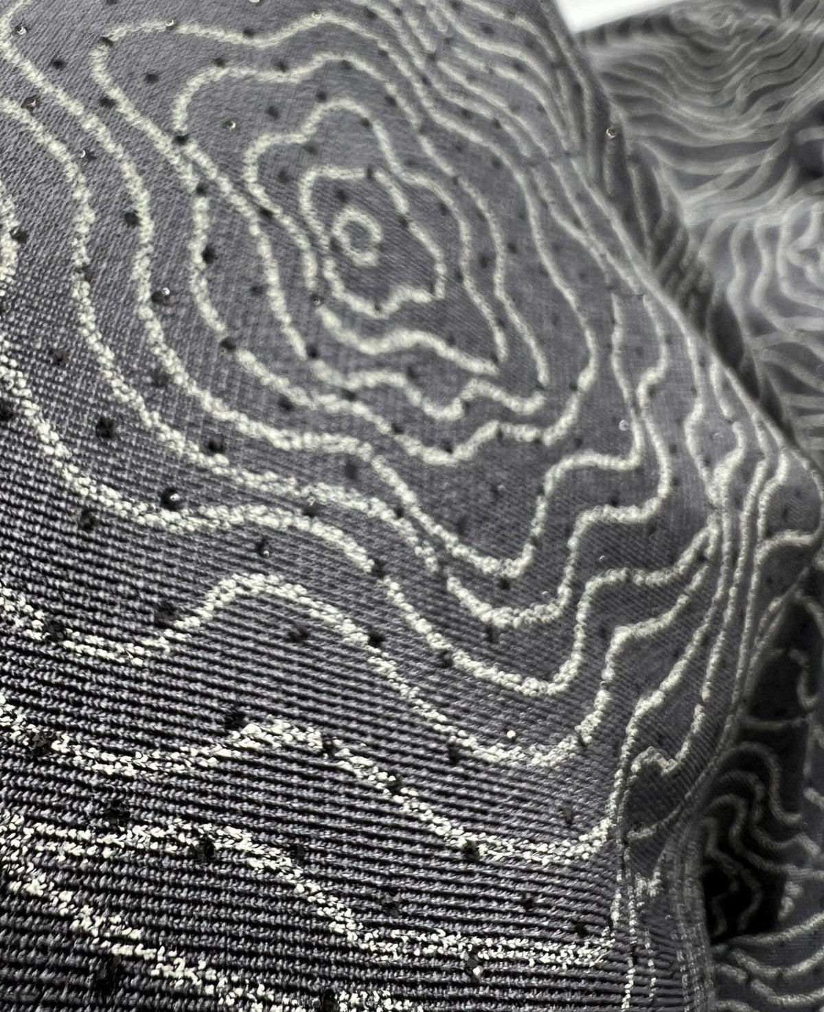 Grey Patterned Glitter Sequin 4 Way Stretch Dress Craft Fabric