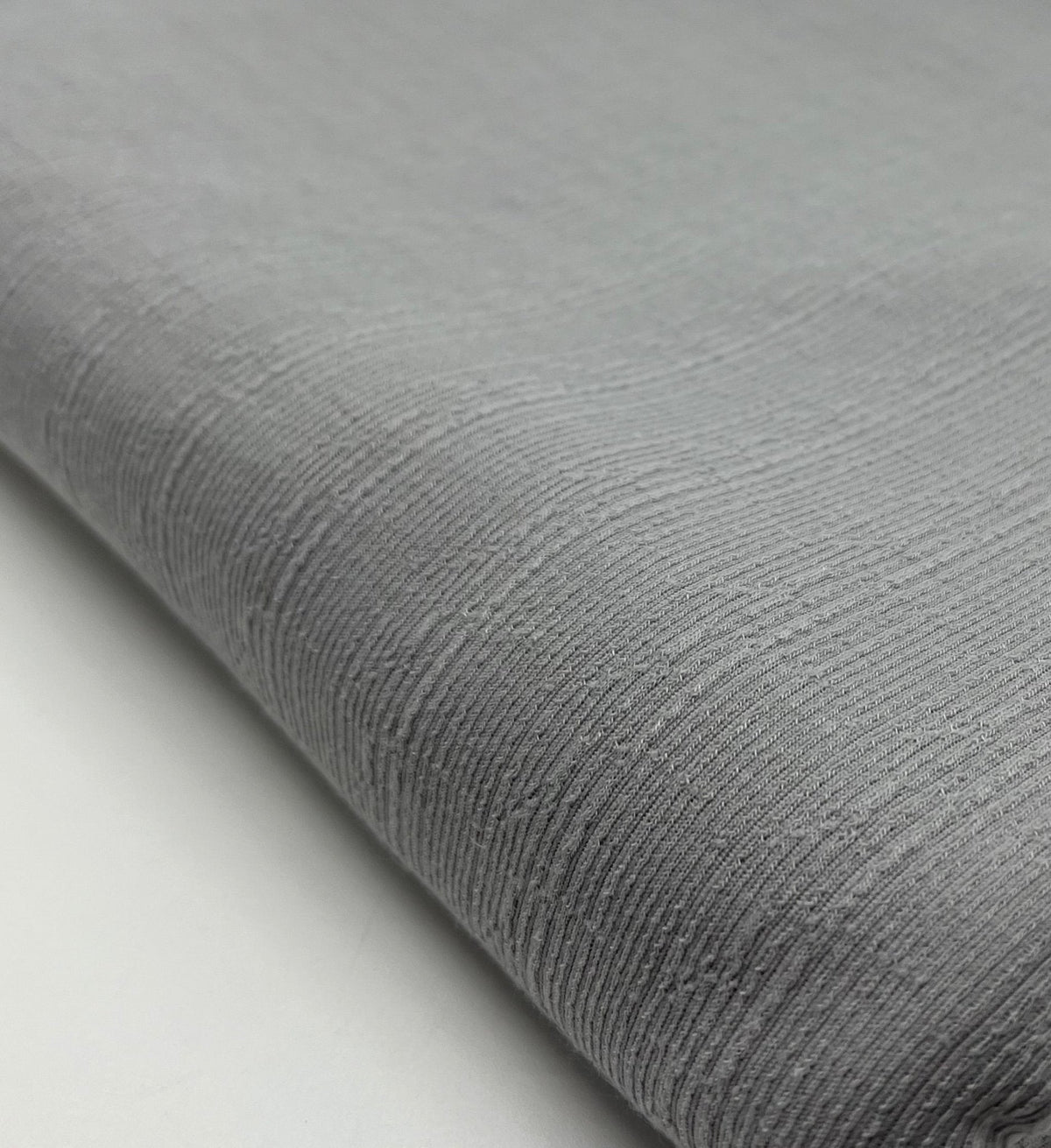 Grey Soft Striped Textured Stretch Fabric