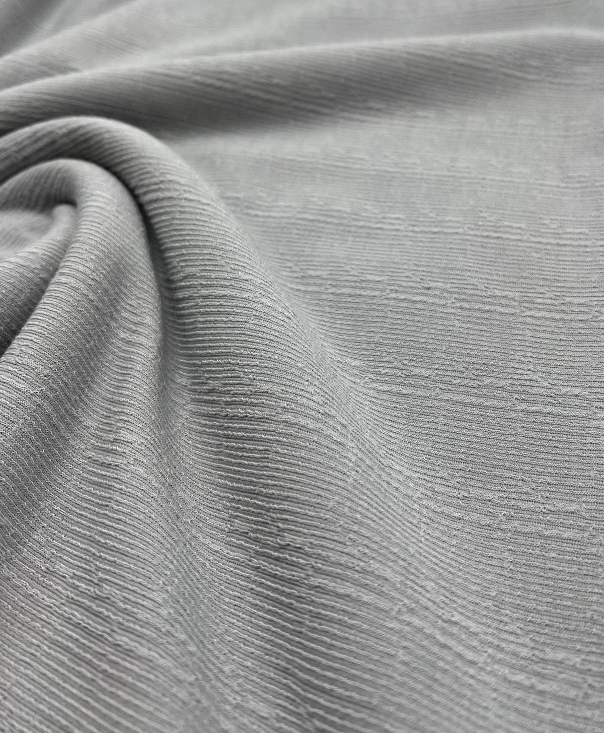 Grey Soft Striped Textured Stretch Fabric