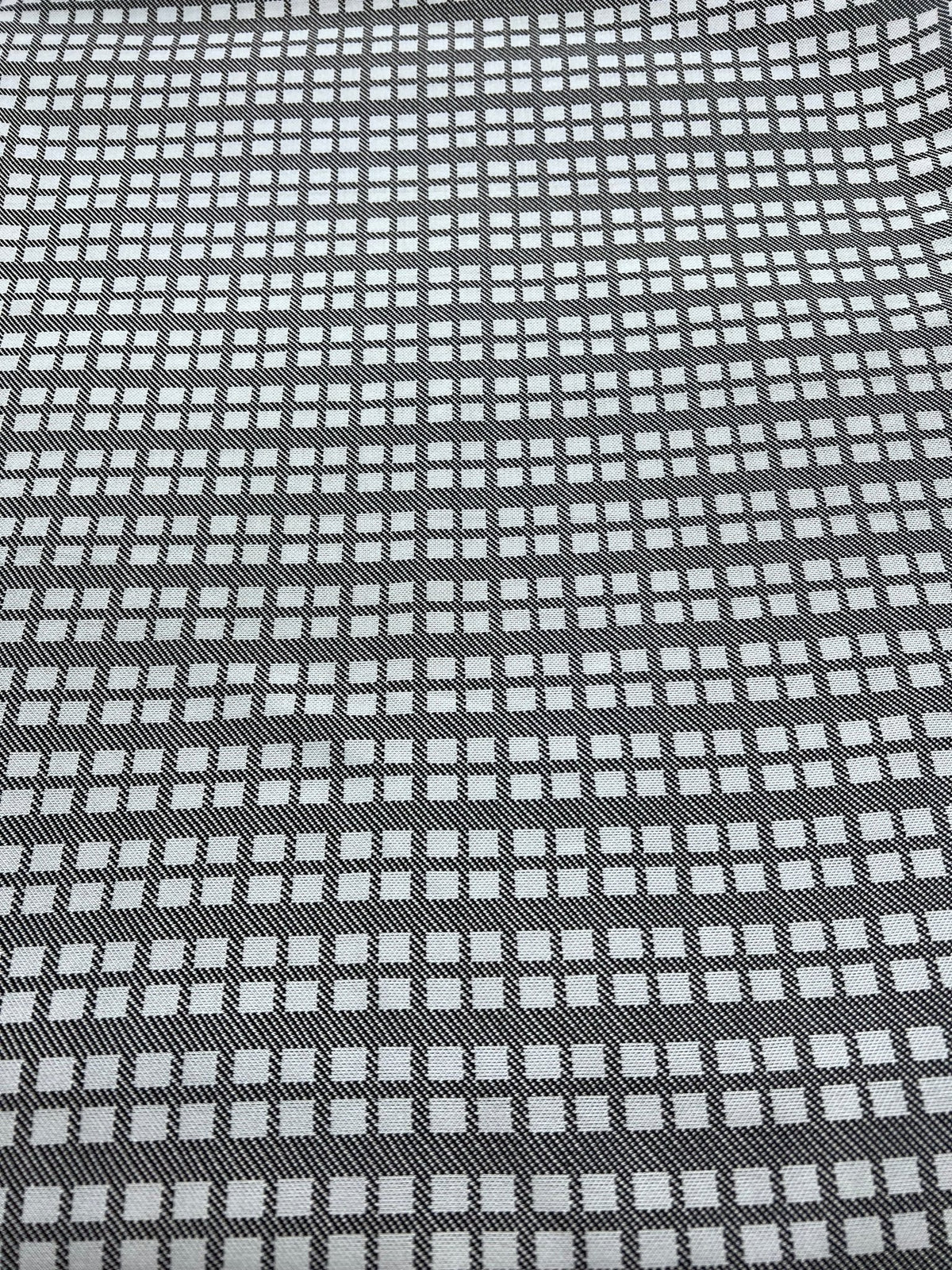 Grey Square Ponte Fabric