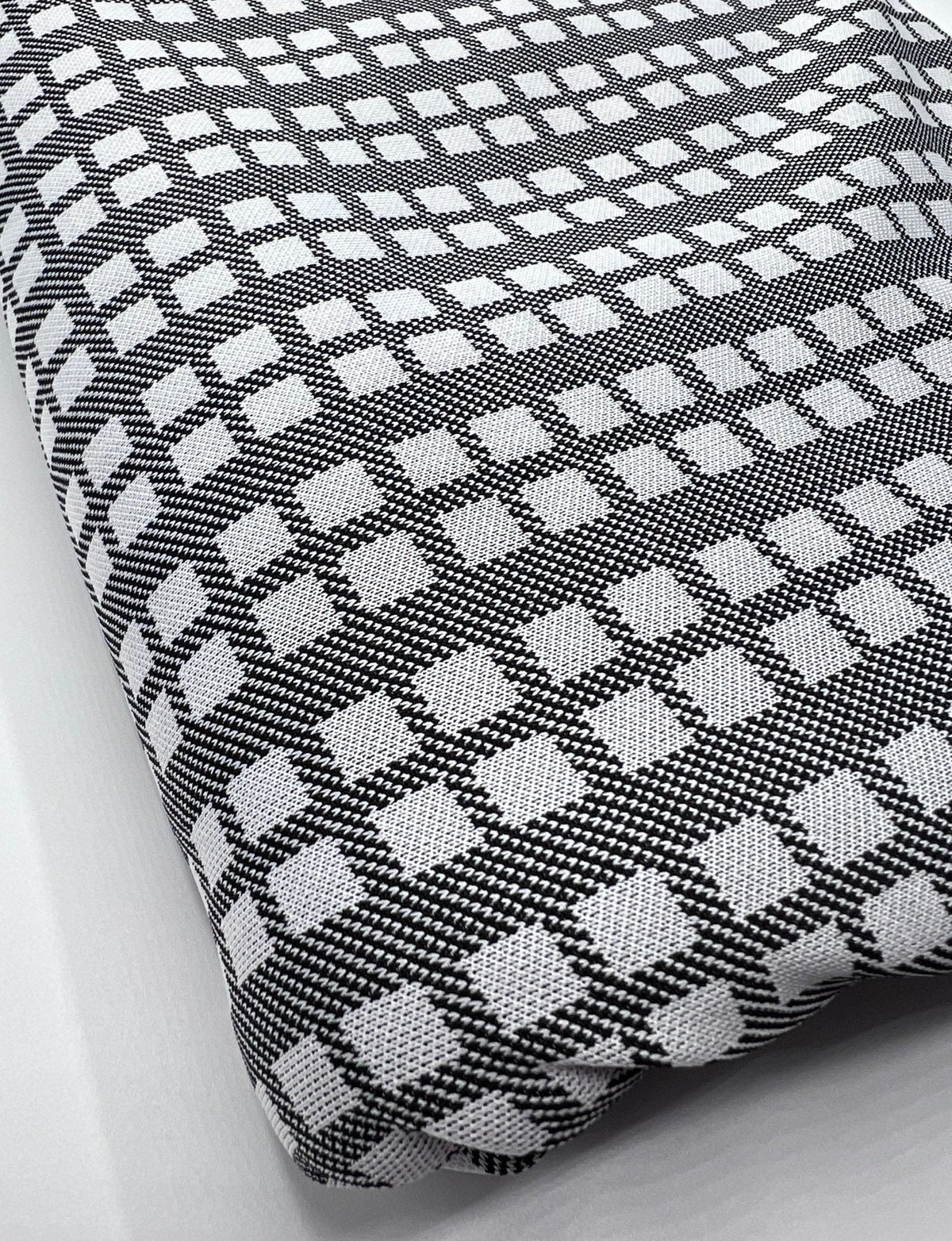 Grey Square Ponte Fabric