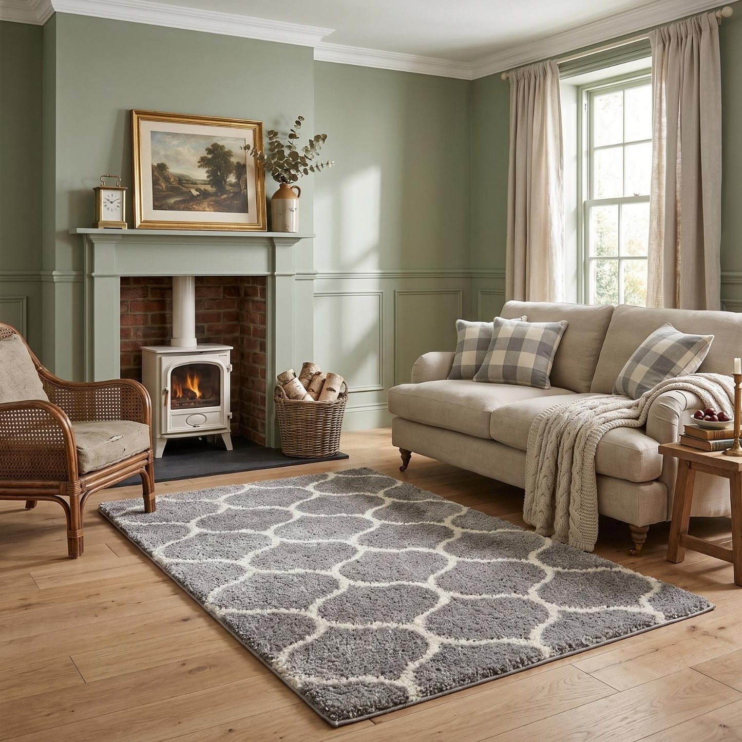 Moroccan Grey Shaggy Rug | 610