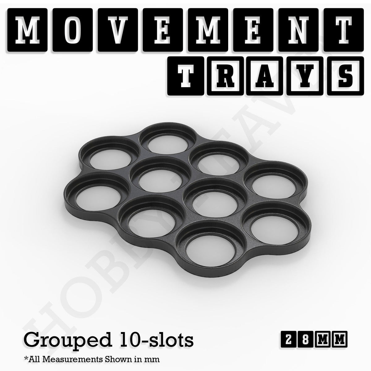28mm Movement Trays for Tabletop Games | Wargaming | Full Range