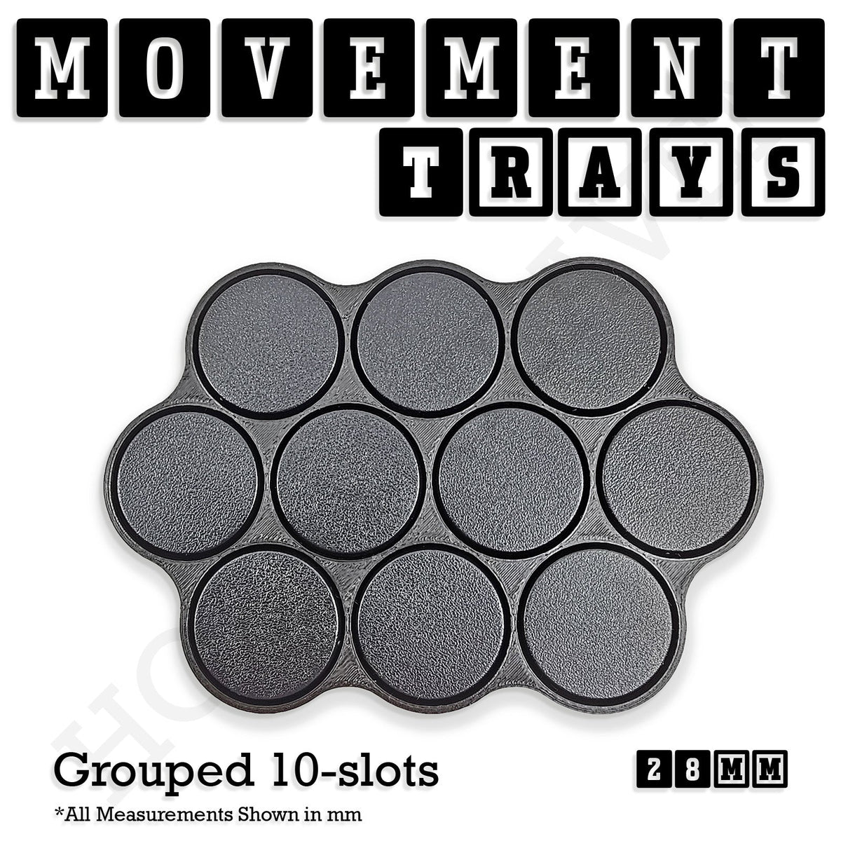 28mm Movement Trays for Tabletop Games | Wargaming | Full Range