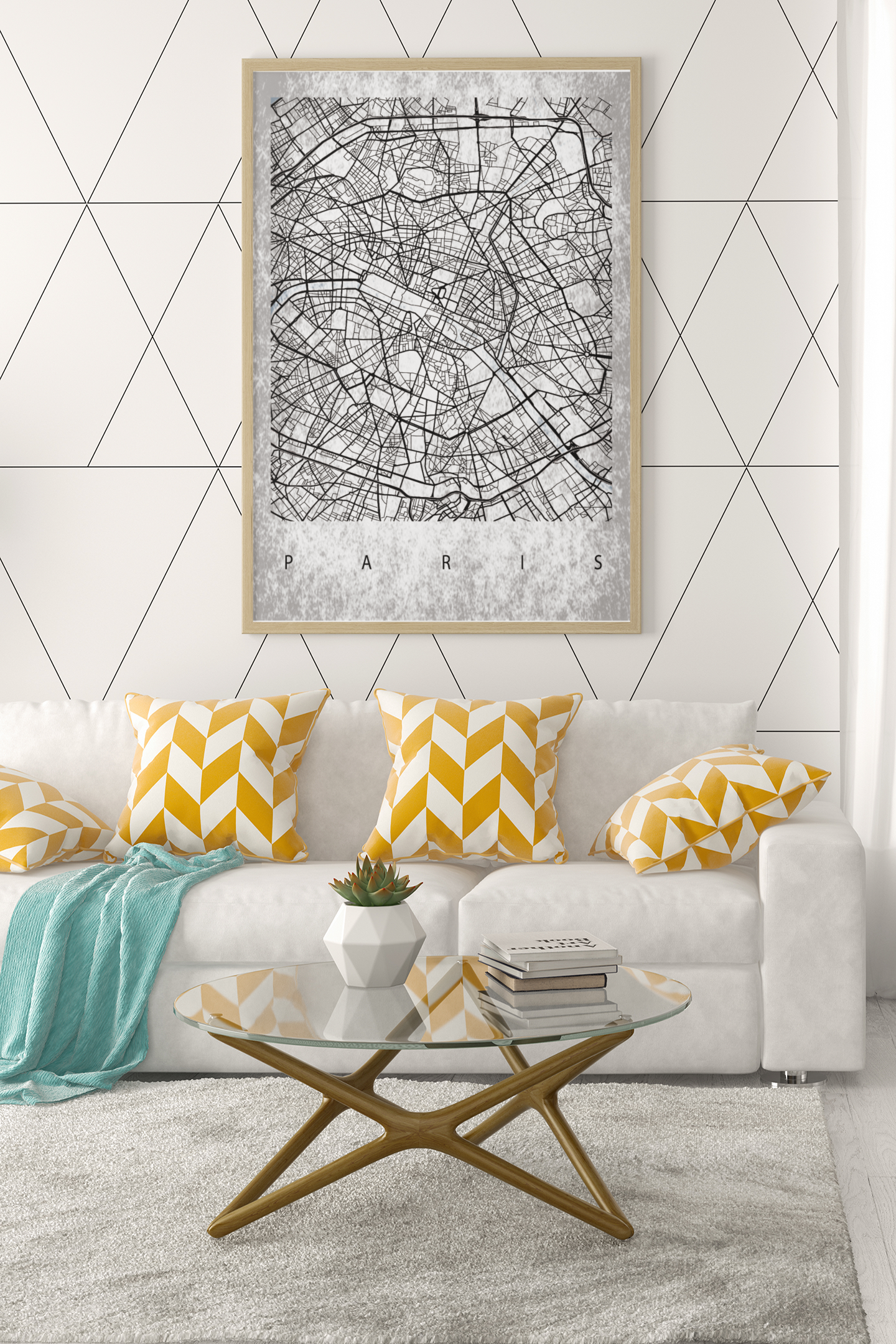 Portrait Map Any City Personalised Wall Decor Print with 10 New Styles