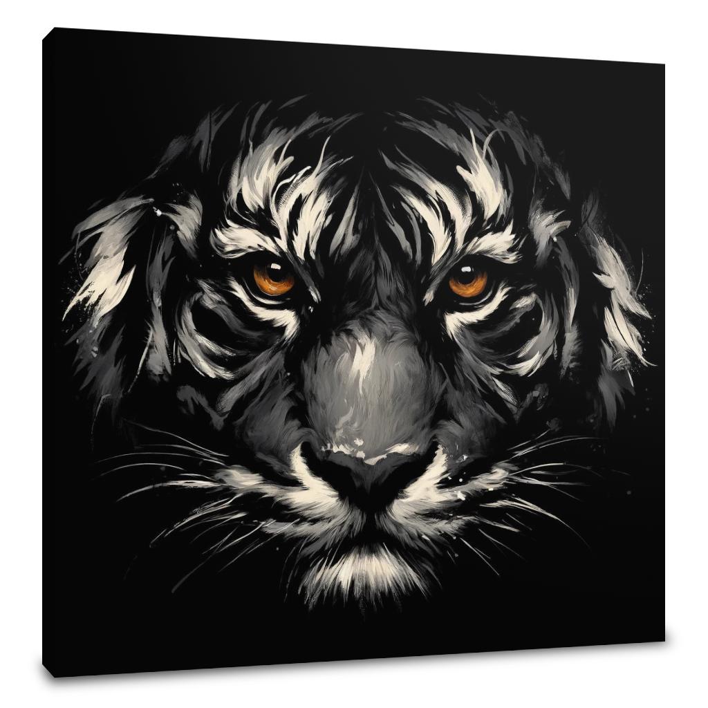 Dark Tiger Gaze Canvas
