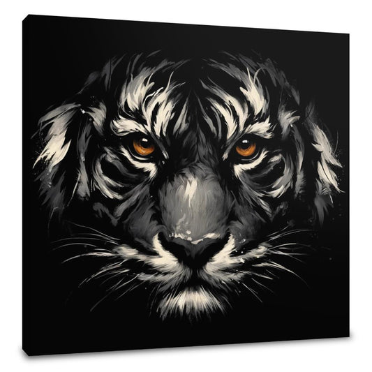 Dark Tiger Gaze Canvas