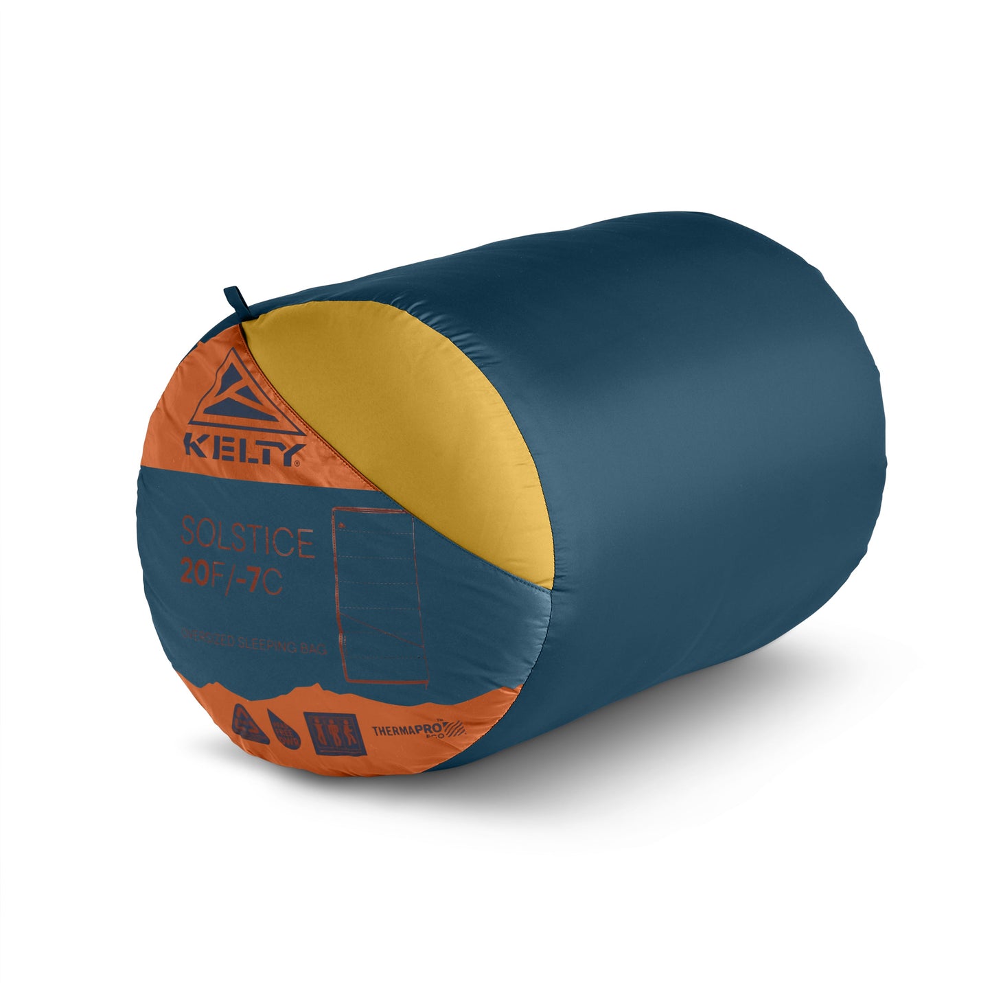 Kelty Solstice 20°F (-7°C) Synthetic Sleeping Bag - One Size - Midnight Navy/Woodthrush