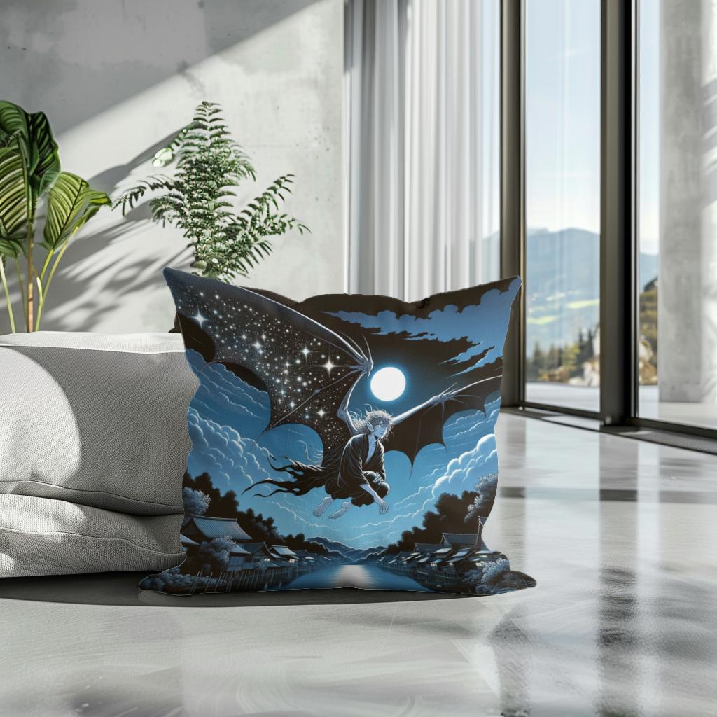 Nocturnal Grace Cotton Cushion