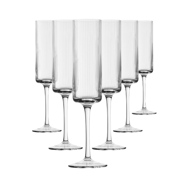 Hayworth Champagne Flutes - 250ml - Set of 6