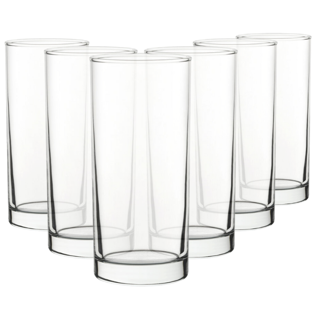 Pure Glass Highball Glasses - 375ml - Set of 6