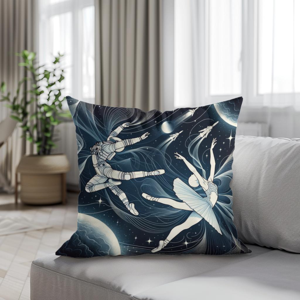 Space Ballet Cotton Cushion