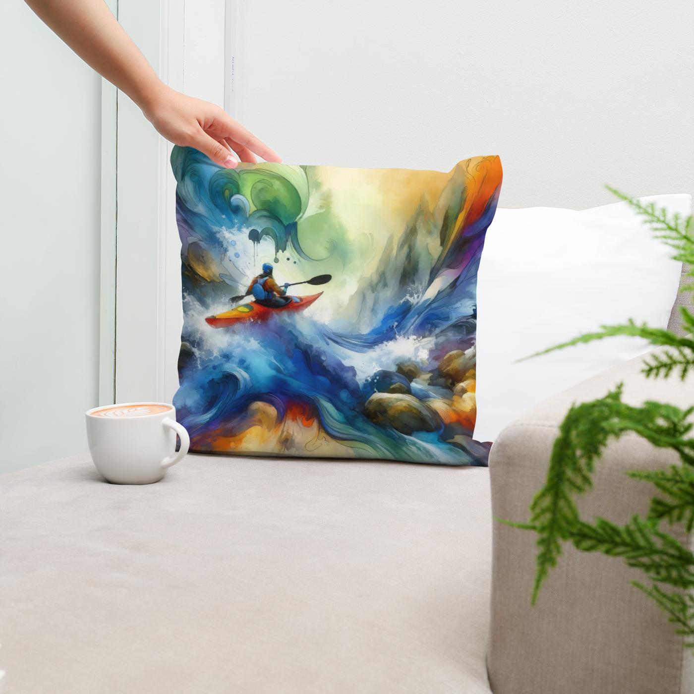 Rapids Rhapsody Cotton Cushion