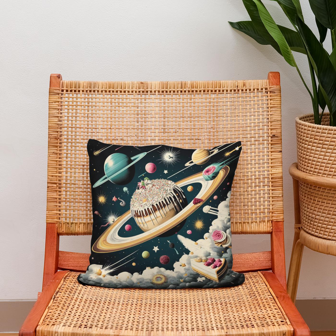 Galactic Gourmet Cotton Cushion