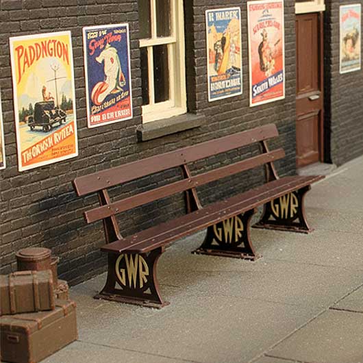 O Scale Ready to Paint Great Western Railway (GWR) Bench (3 pack)