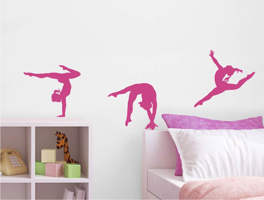Gymnast Wall Stickers – Elegant Gymnastics Wall Decor for Bedroom