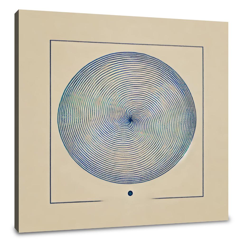 Tranquil Blue Spiral Canvas