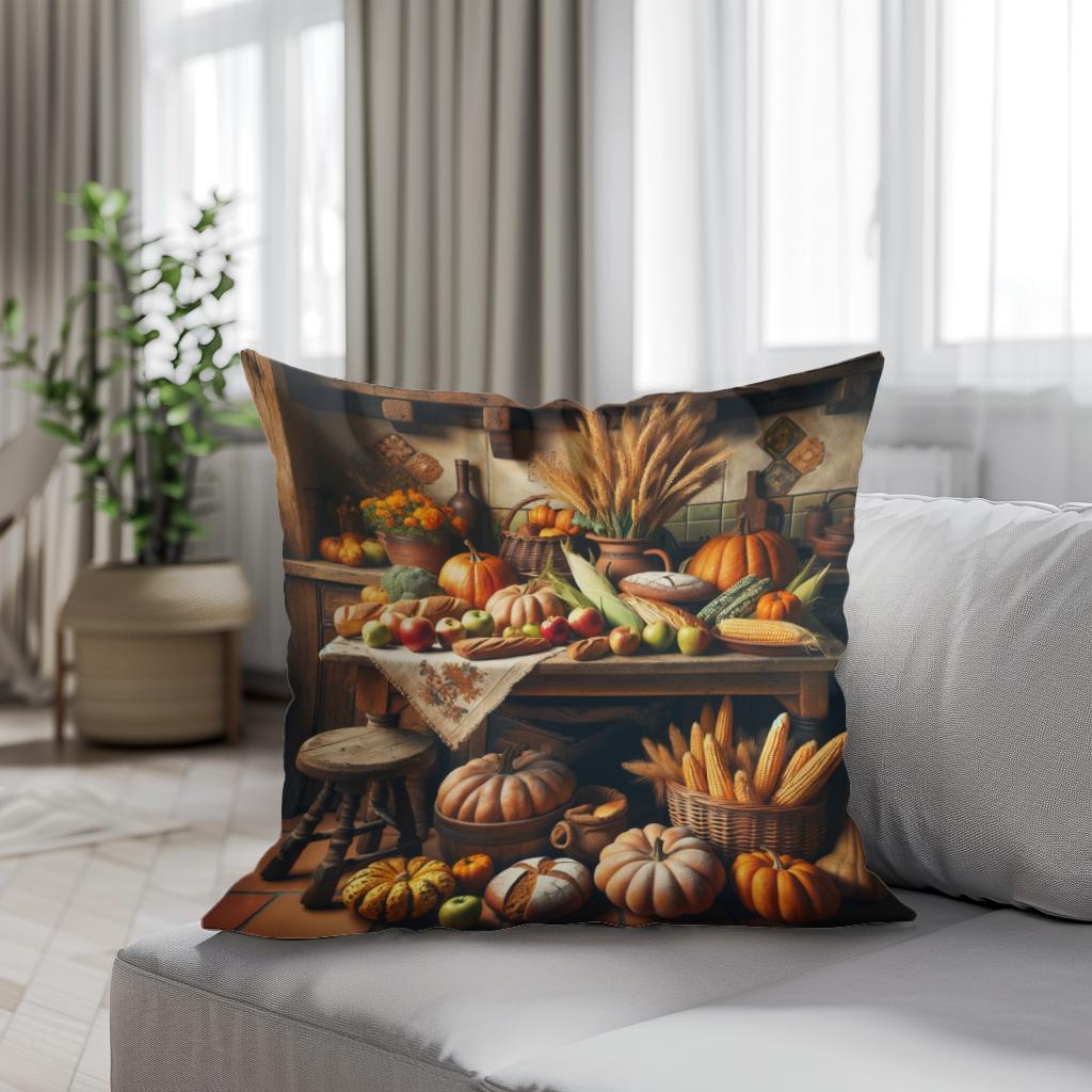 Rustic Harvest Charm Cotton Cushion