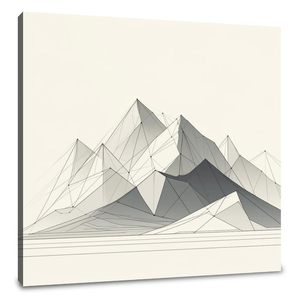 Geometric Peaks Canvas