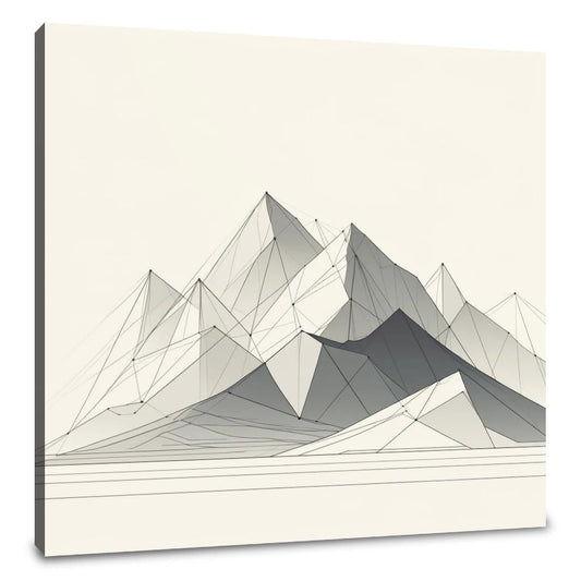 Geometric Peaks Canvas