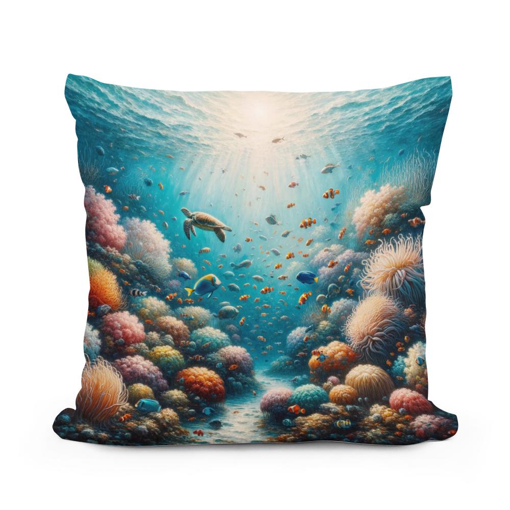 Ocean Depths Art Cotton Cushion