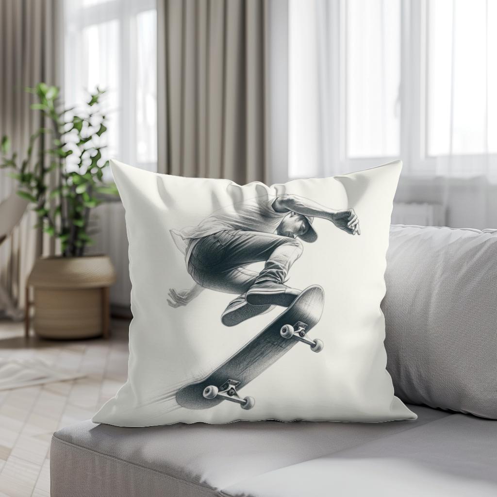 Kickflip Mastery Cotton Cushion