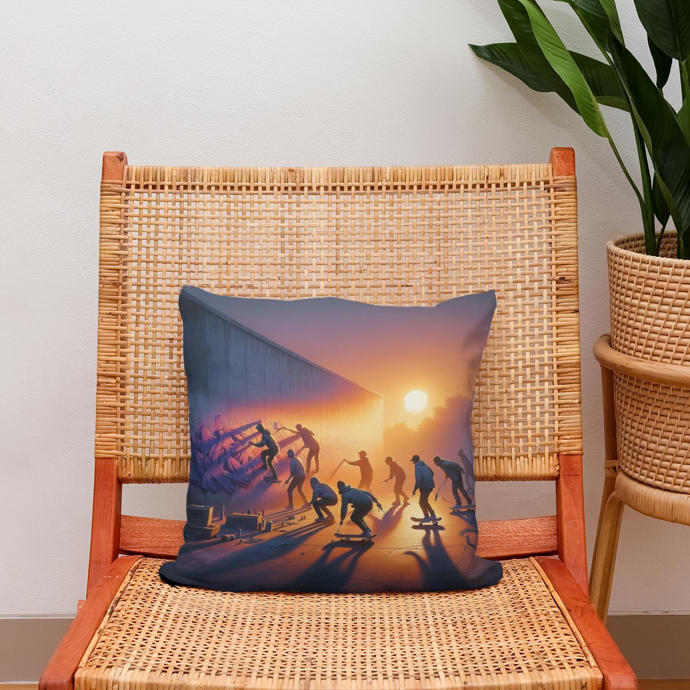 Twilight Tagging Adventure Cotton Cushion