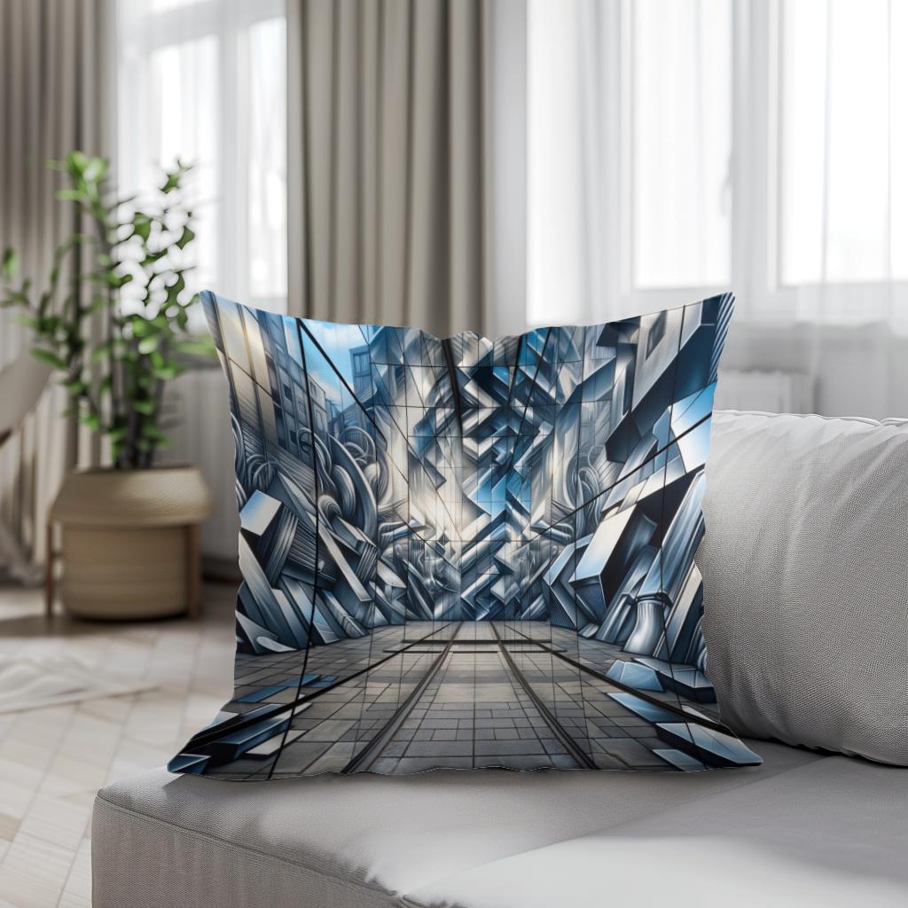 Reflections of the Street Cotton Cushion