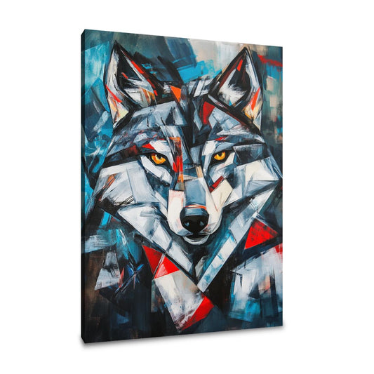 Geometric Wolf Canvas