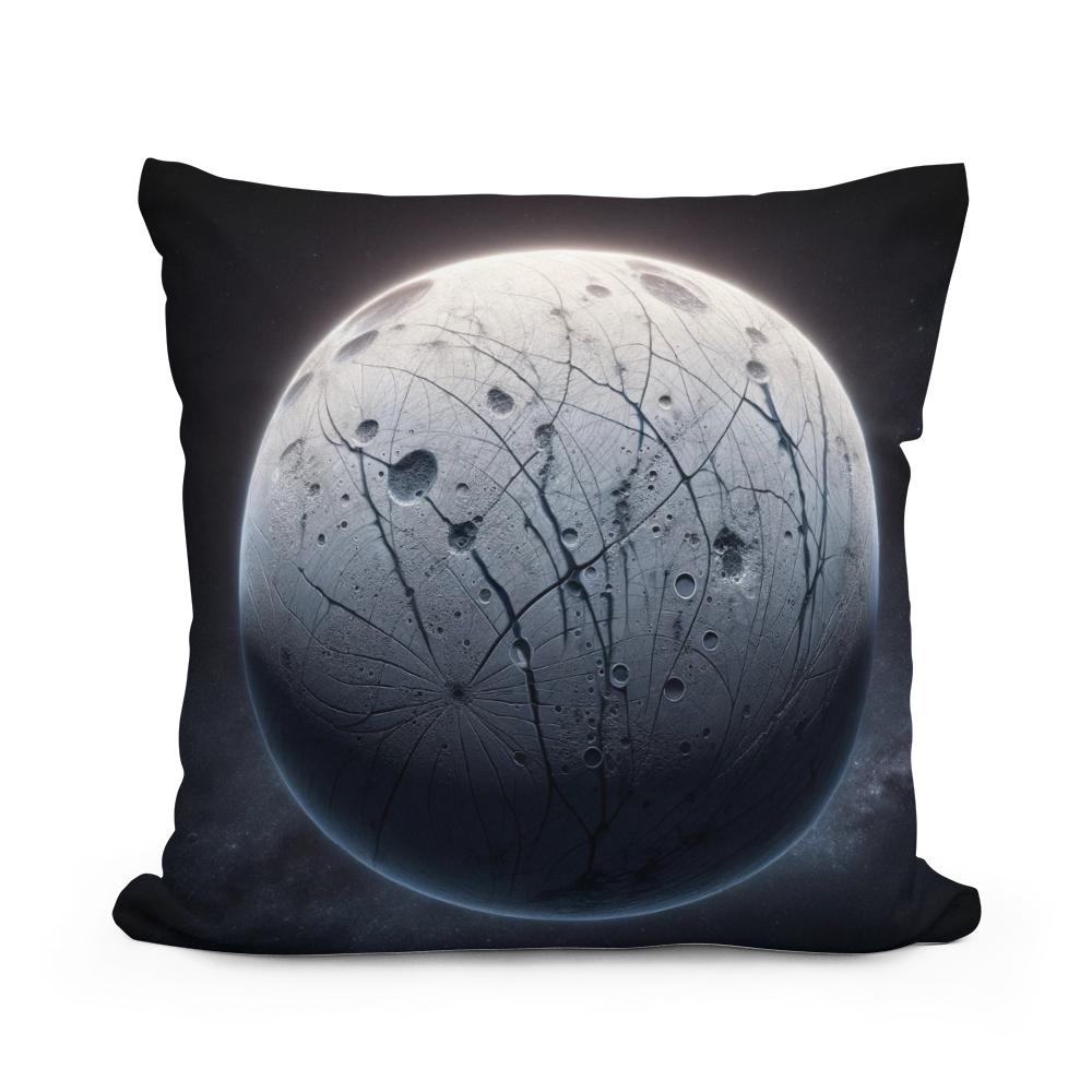 Europa's Subsurface Mystery Cotton Cushion