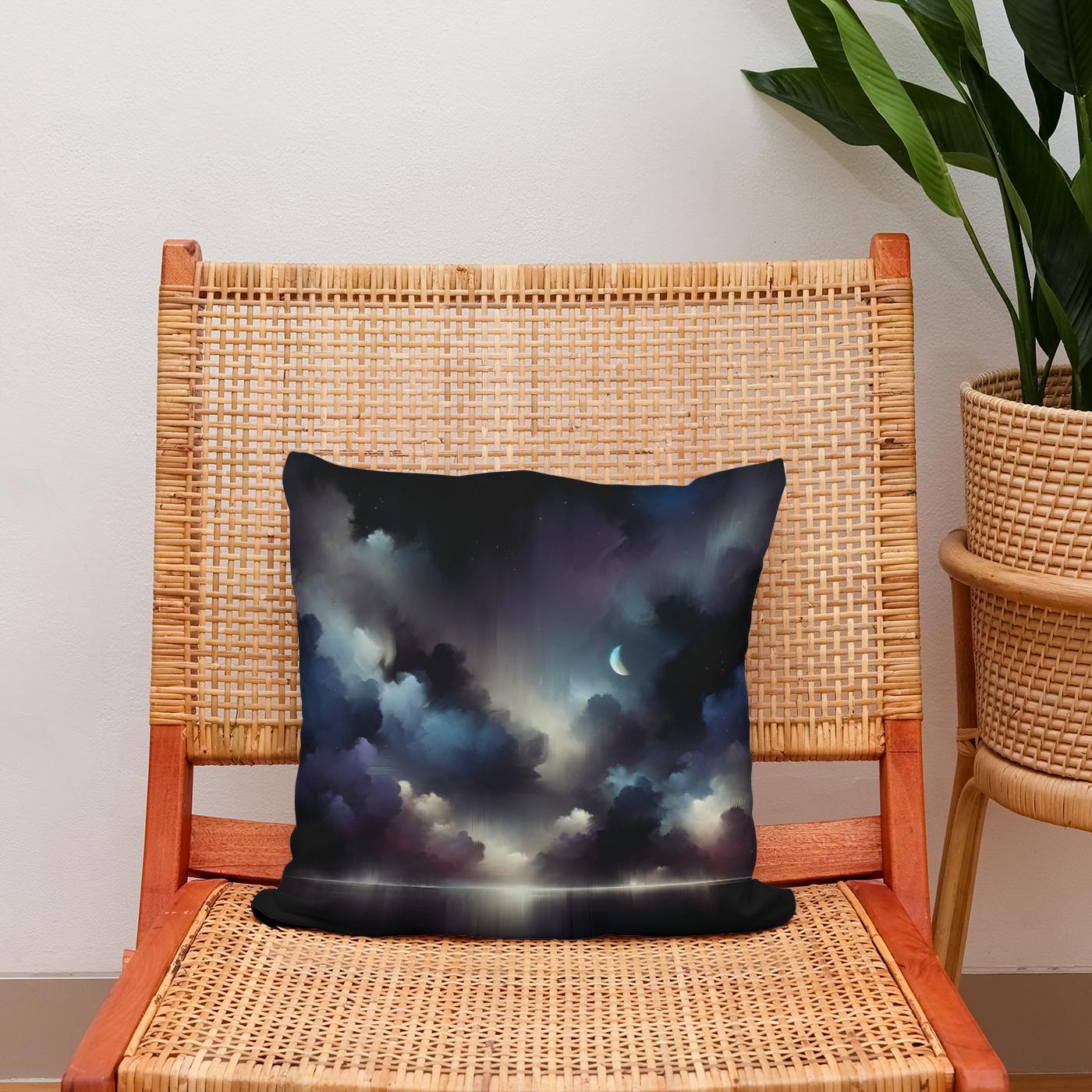 Nocturnal Contemplation Cotton Cushion