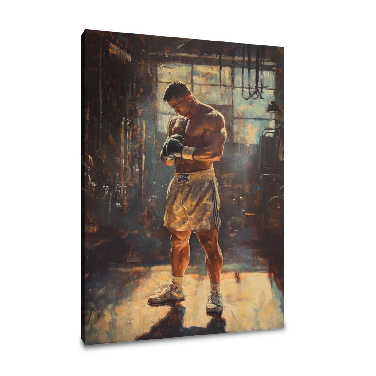 Determined Boxer Canvas