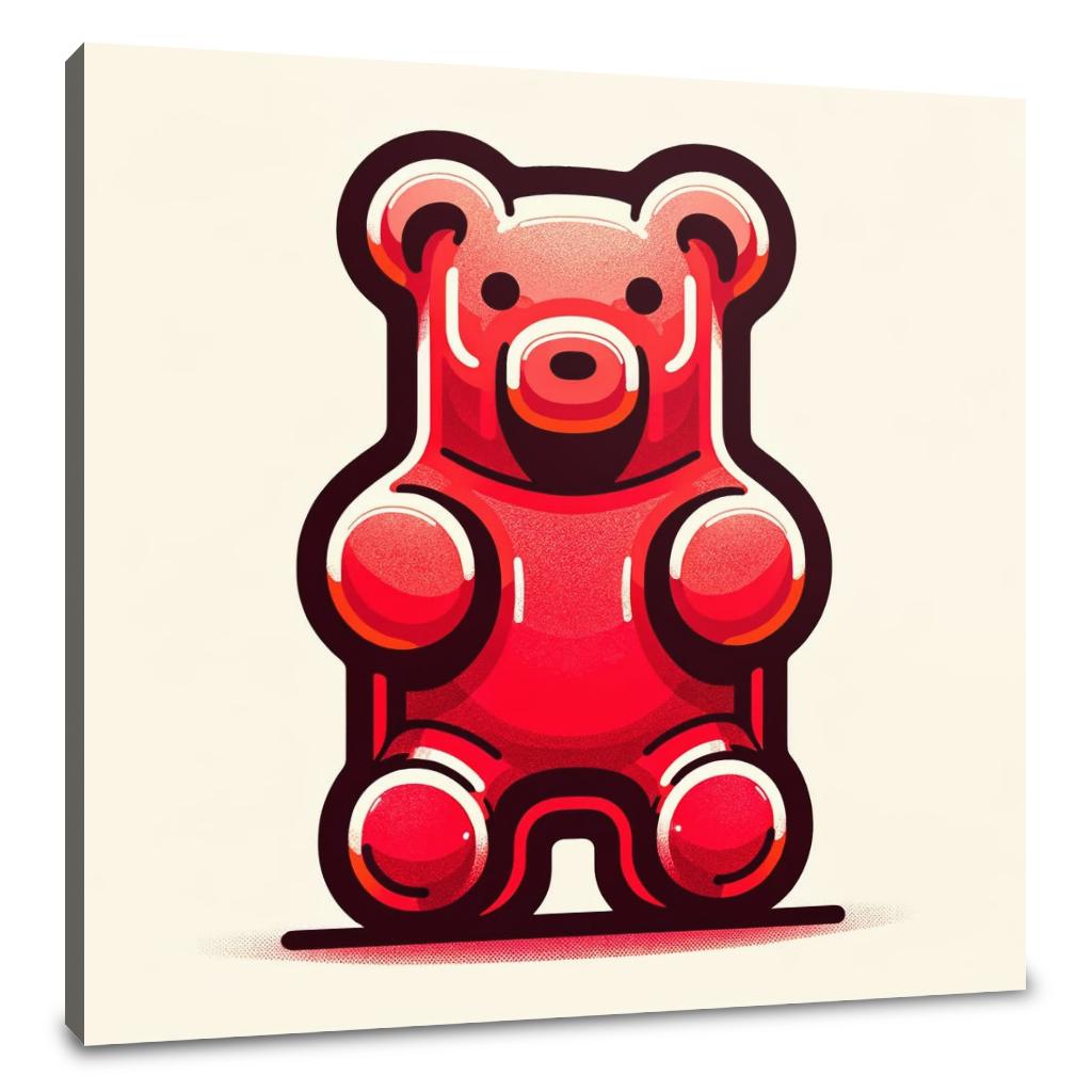 Simple Gummy Bear Canvas