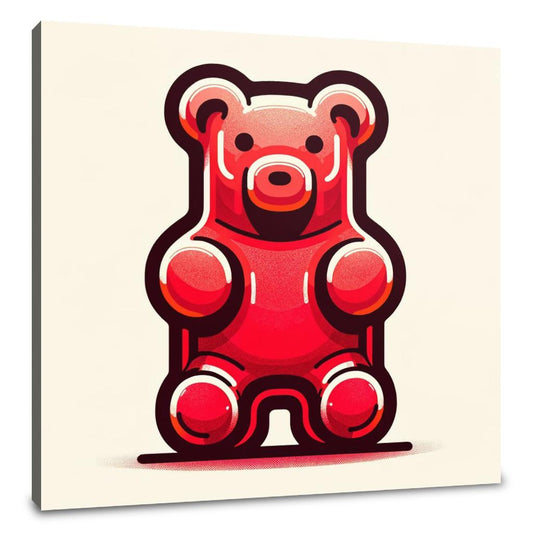Simple Gummy Bear Canvas