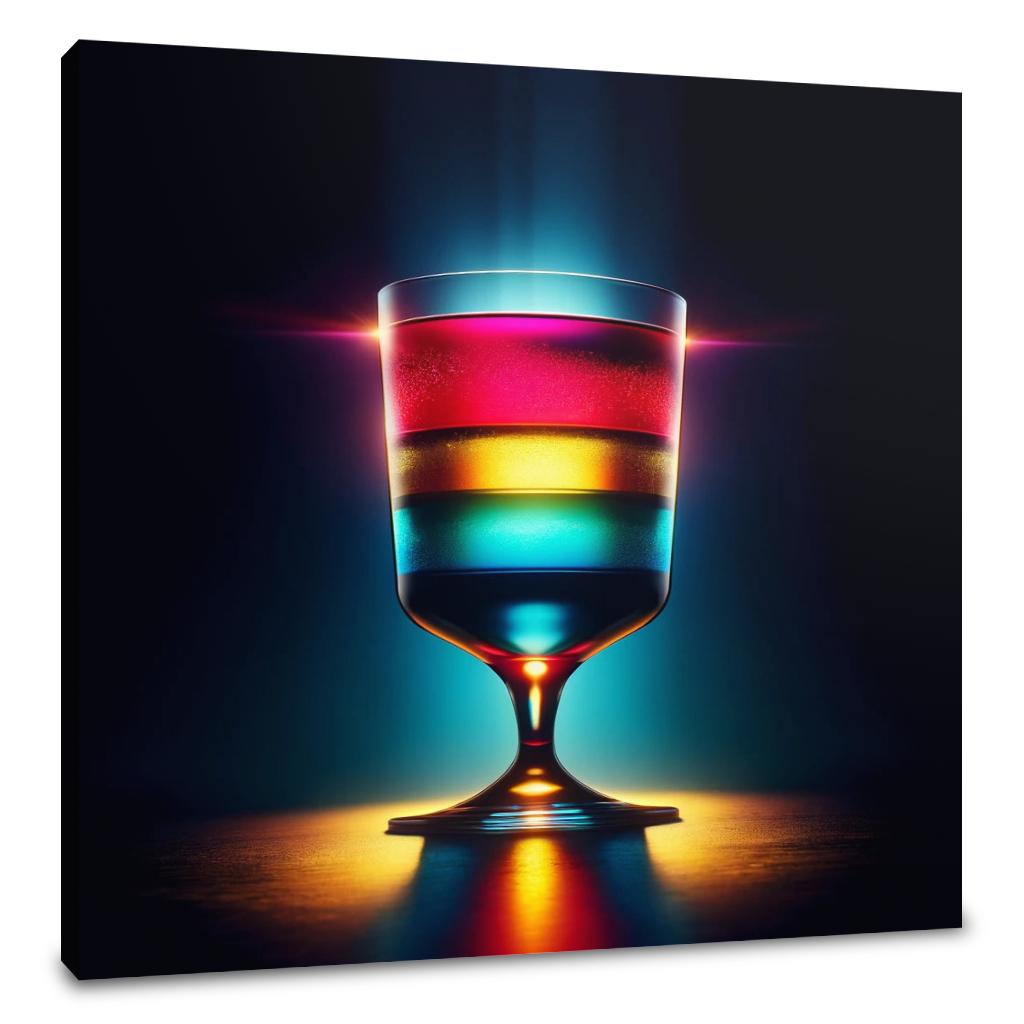 Luminous Layers Cocktail Canvas