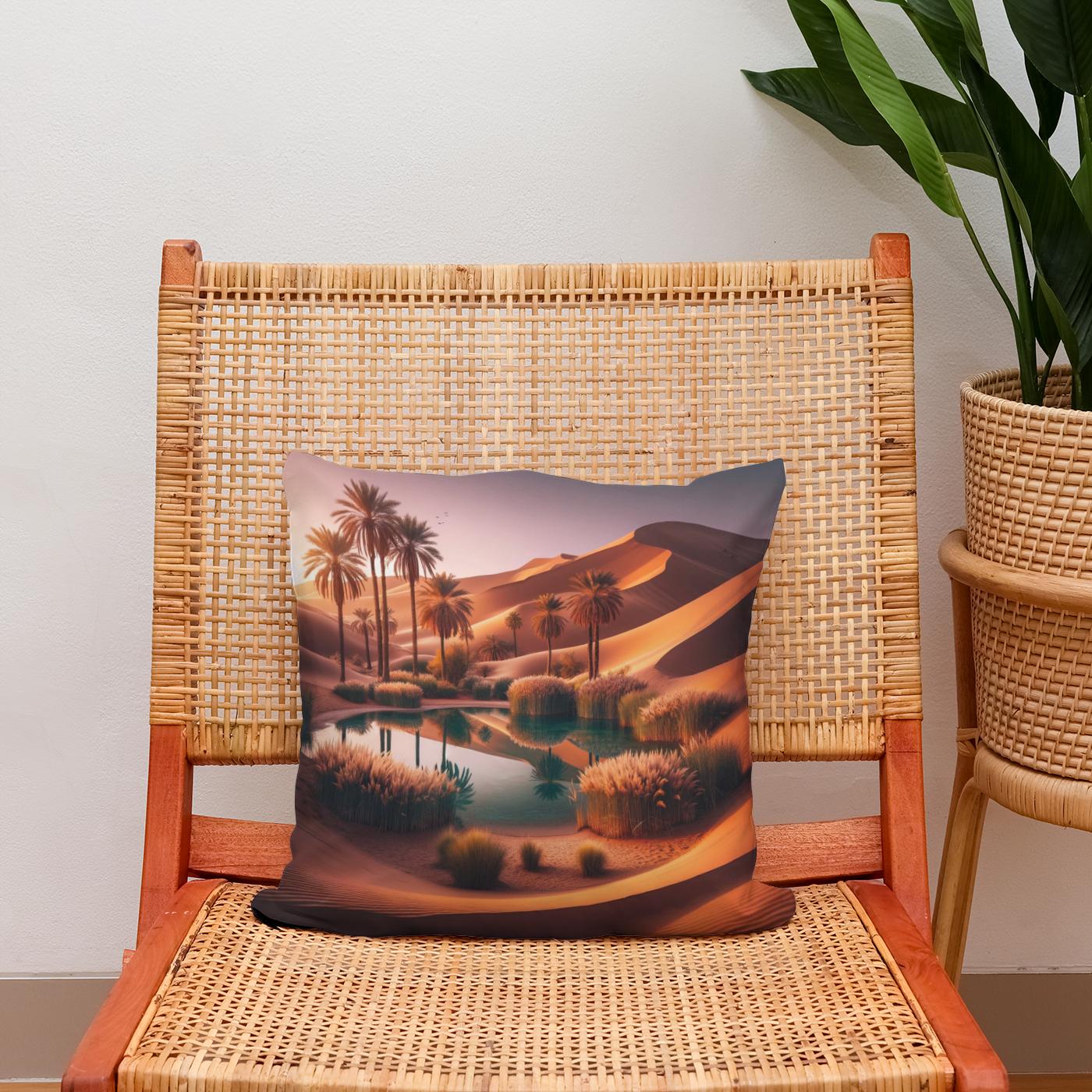 Desert Oasis Tranquillity Cotton Cushion