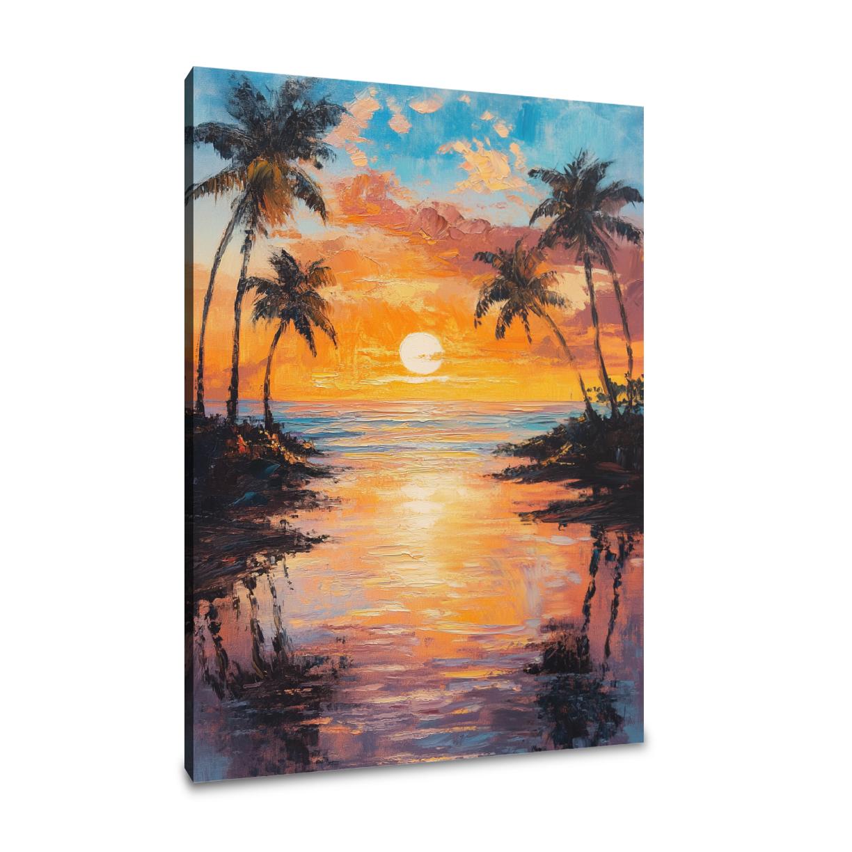 Golden Hour Beach Canvas