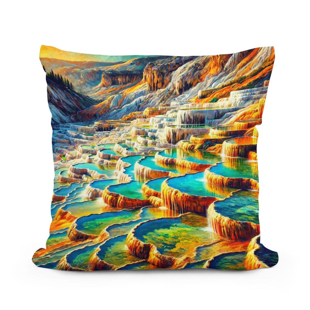Terraced Springs Cotton Cushion
