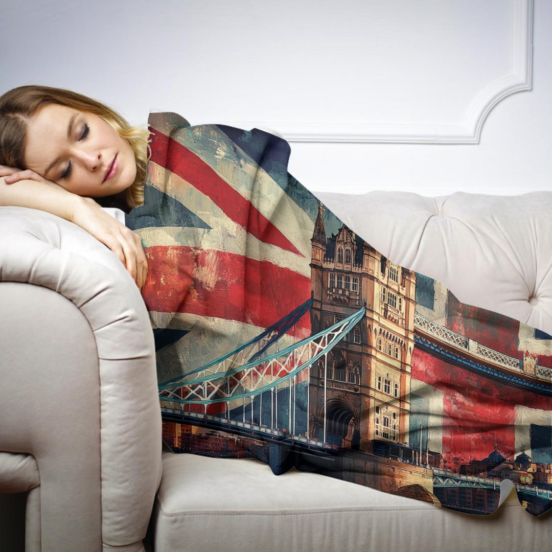 Tower Bridge Flag Blanket