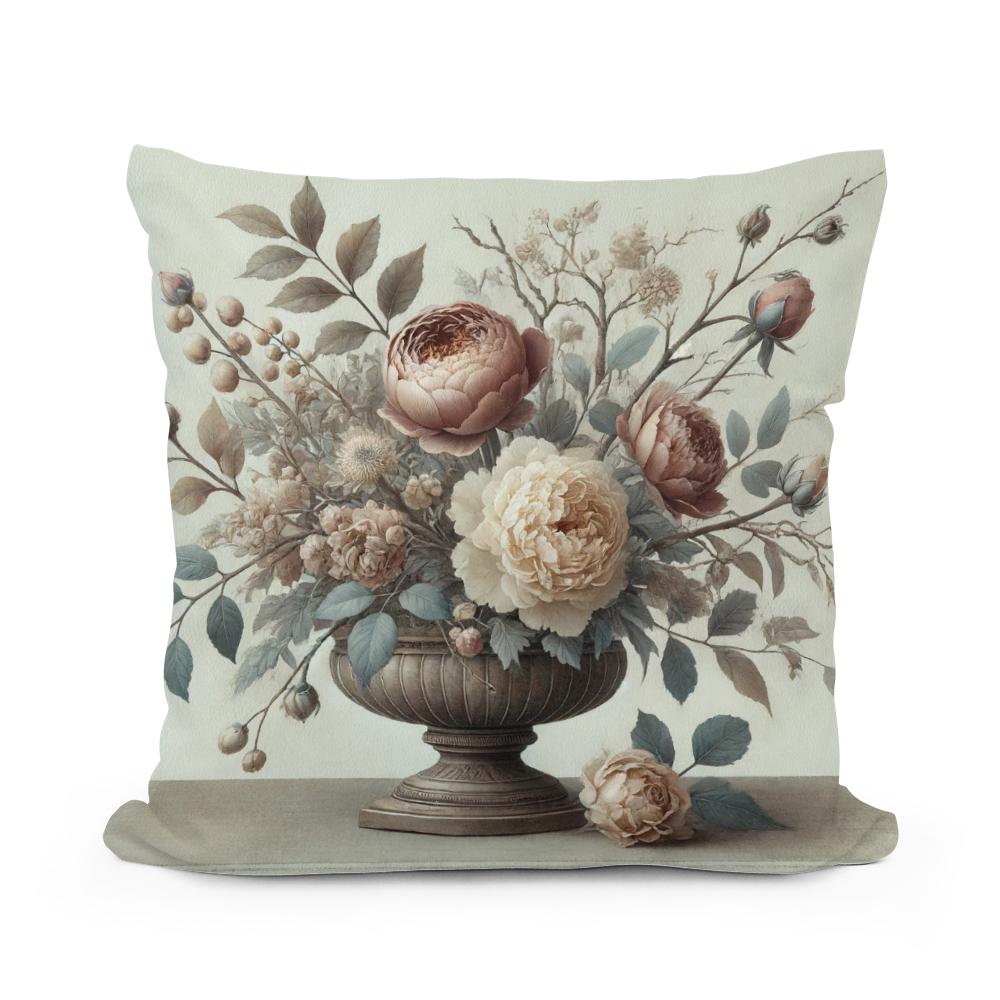 Victorian Ikebana Cotton Cushion
