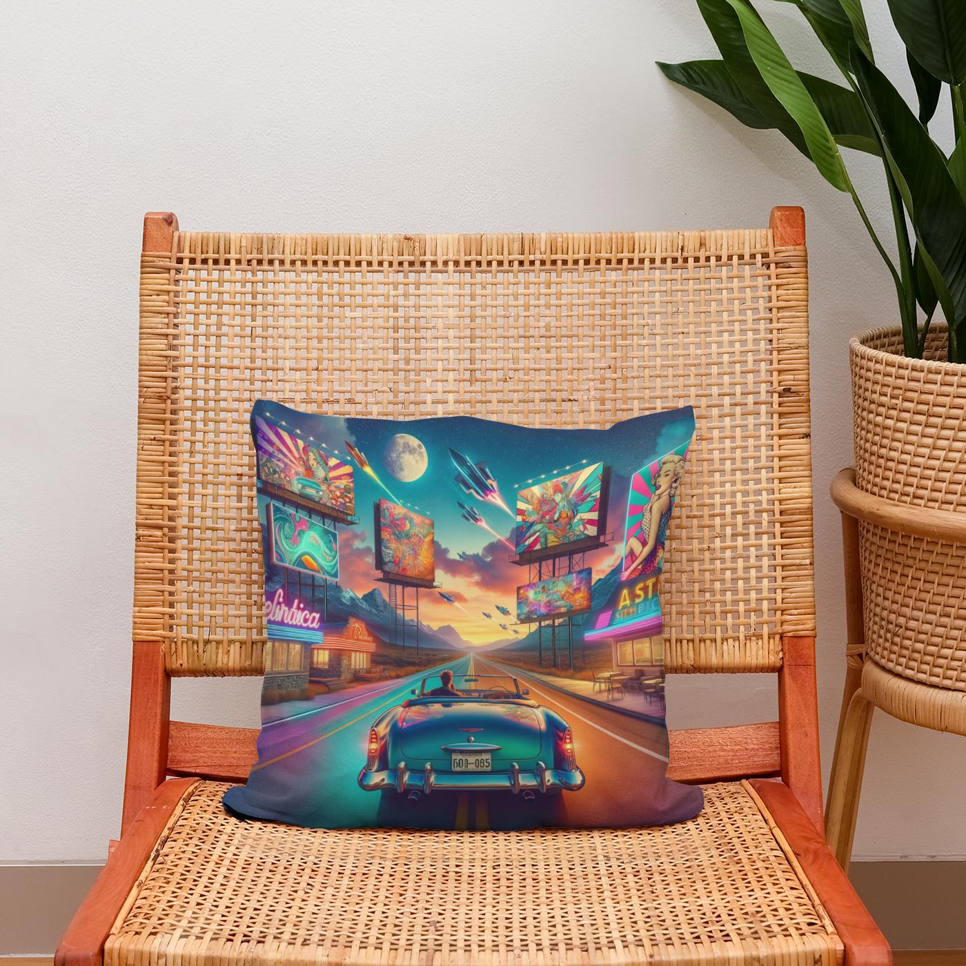 Timeless Highway Cotton Cushion