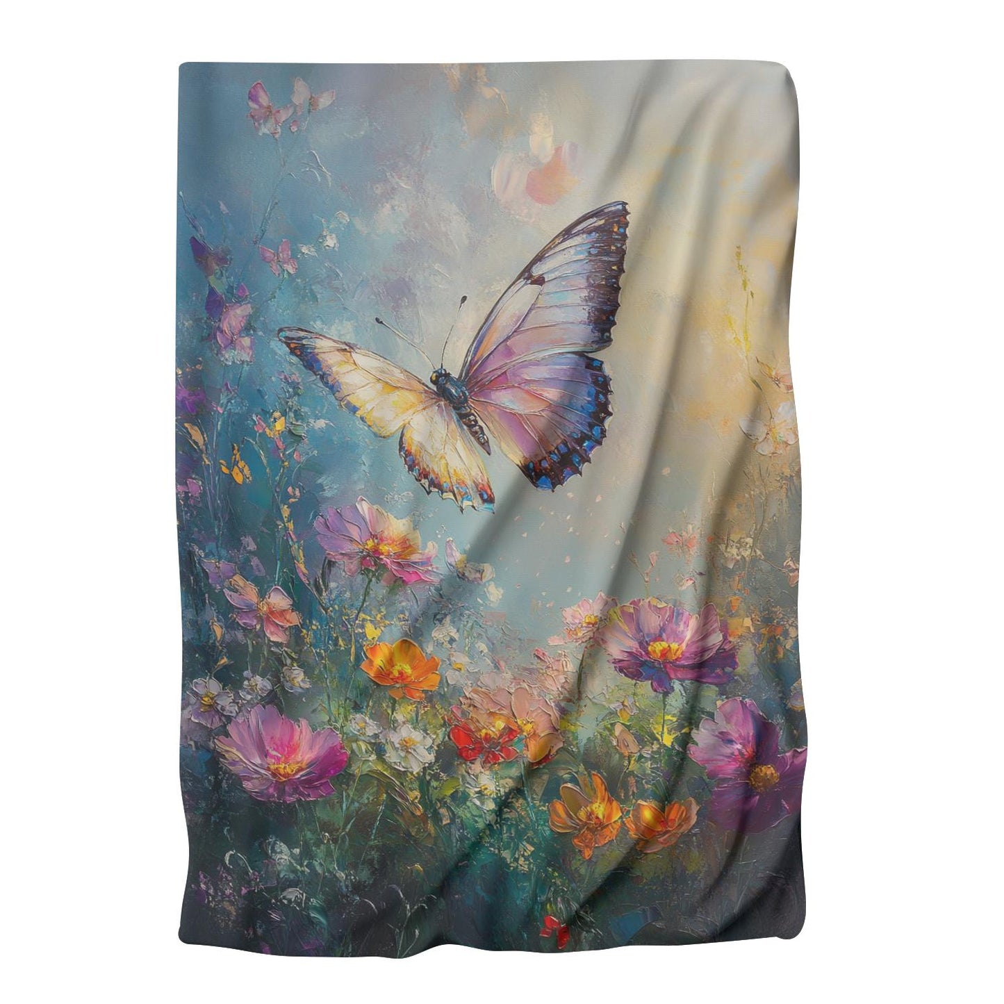 Fluttering Butterfly Garden Blanket
