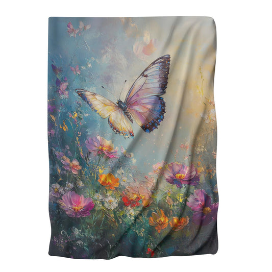 Fluttering Butterfly Garden Blanket