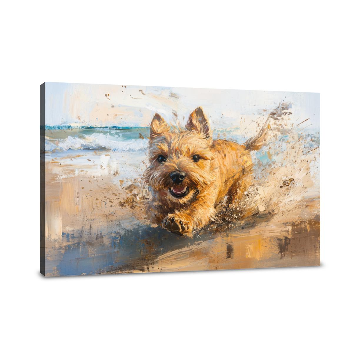 Terrier's Beach Adventure Canvas